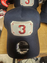 Load image into Gallery viewer, FIre Department Front shield insert styled cap New Era 9FORTY MESH BACK/TRUCKER 5 PANEL