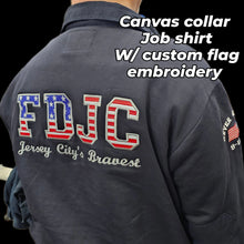 Load image into Gallery viewer, 1/4 zip job shirt (Game Sportswear)CANVAS COLLAR