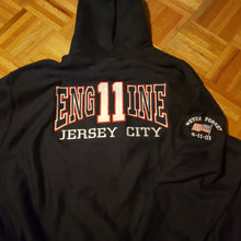 Load image into Gallery viewer, Fire department Custom Embroidered CHAMPION CROSS-WEAVE HOODED sweatshirt