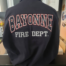 Load image into Gallery viewer, Fire department Custom Embroidered CHAMPION CROSS-WEAVE HOODED sweatshirt