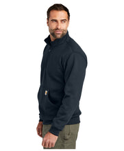 Load image into Gallery viewer, Carhartt 1/4 zip midweight mock neck job shirt/sweatshirt w/ front pocket