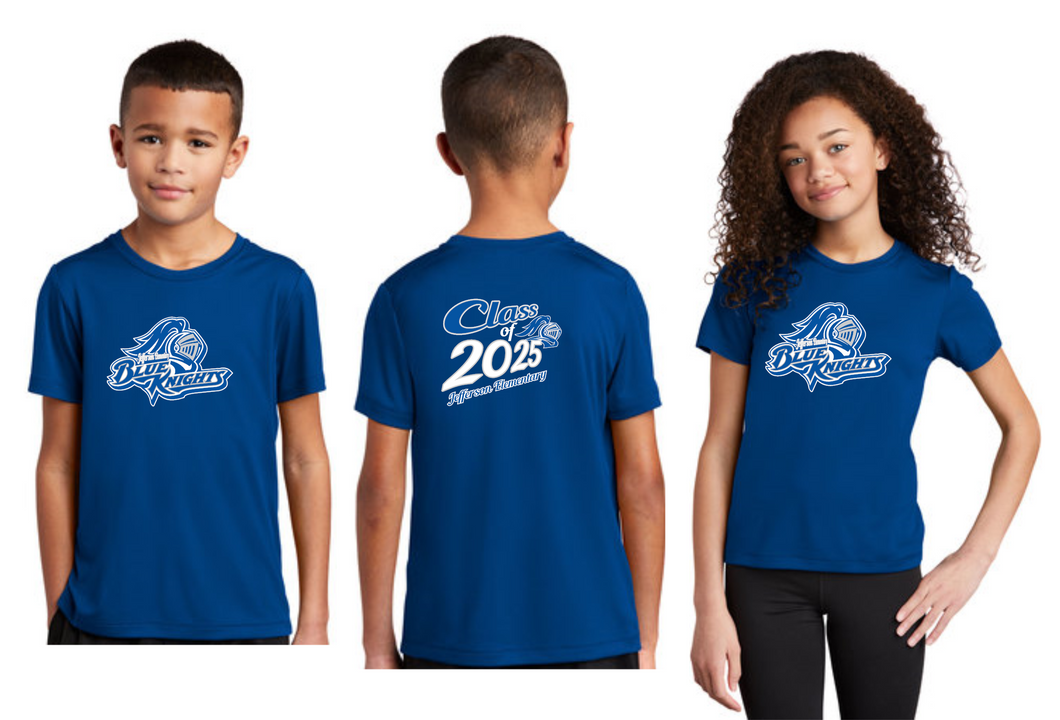 Jefferson Elementary Performance UV resistant Pro tee Youth and Adult