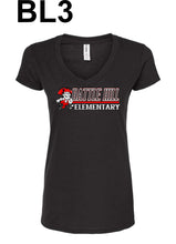 Load image into Gallery viewer, Battle Hill Elementary School Ladies V-neck Tee
