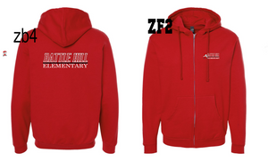 Battle Hill Elementary School ADULT PRINTED HOODED ZIP UP sweatshirt