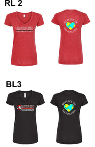 Battle Hill Elementary School Ladies V-neck Tee