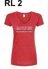 Load image into Gallery viewer, Battle Hill Elementary School Ladies V-neck Tee
