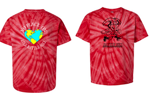 Battle Hill Elementary REd Swirl TIE DYE TEE (Adult and youth)