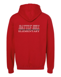 Battle Hill Elementary School ADULT PRINTED HOODED PULLOVER sweatshirt