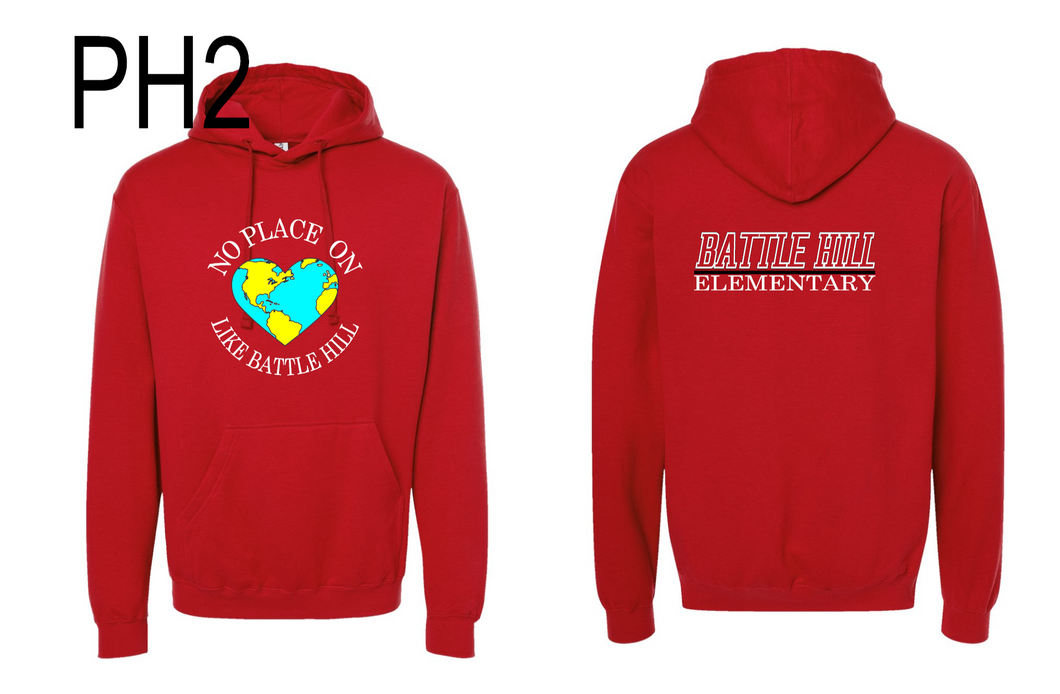 Battle Hill Elementary School YOUTH PRINTED HOODED PULLOVER sweatshirt