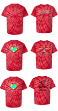 Load image into Gallery viewer, Battle Hill Elementary REd Swirl TIE DYE TEE (Adult and youth)
