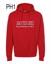 Load image into Gallery viewer, Battle Hill Elementary School ADULT PRINTED HOODED PULLOVER sweatshirt
