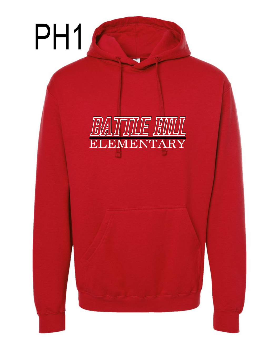 Battle Hill Elementary School ADULT PRINTED HOODED PULLOVER sweatshirt